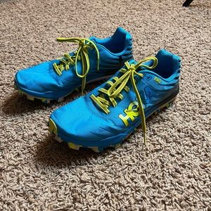 Mens Hoka One One Evo Jawz Blue Yellow Size 9